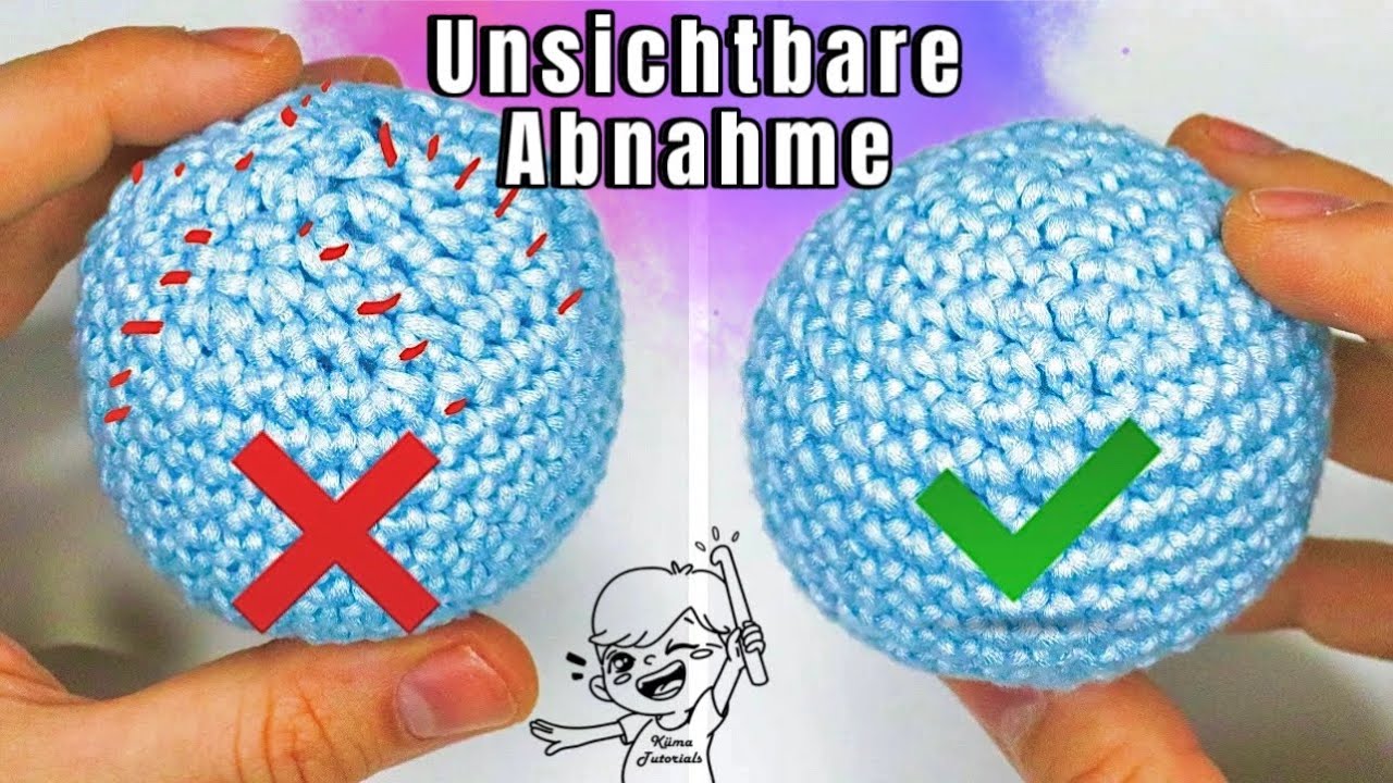 Unsichtbare Abnahme häkeln | perfekte und schöne Amigurumis