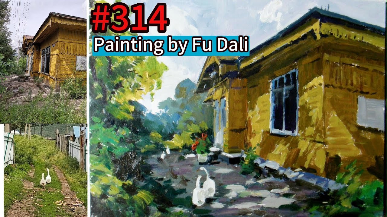 #314 Landscape Painting by Fu Dali |Acrylic Painting