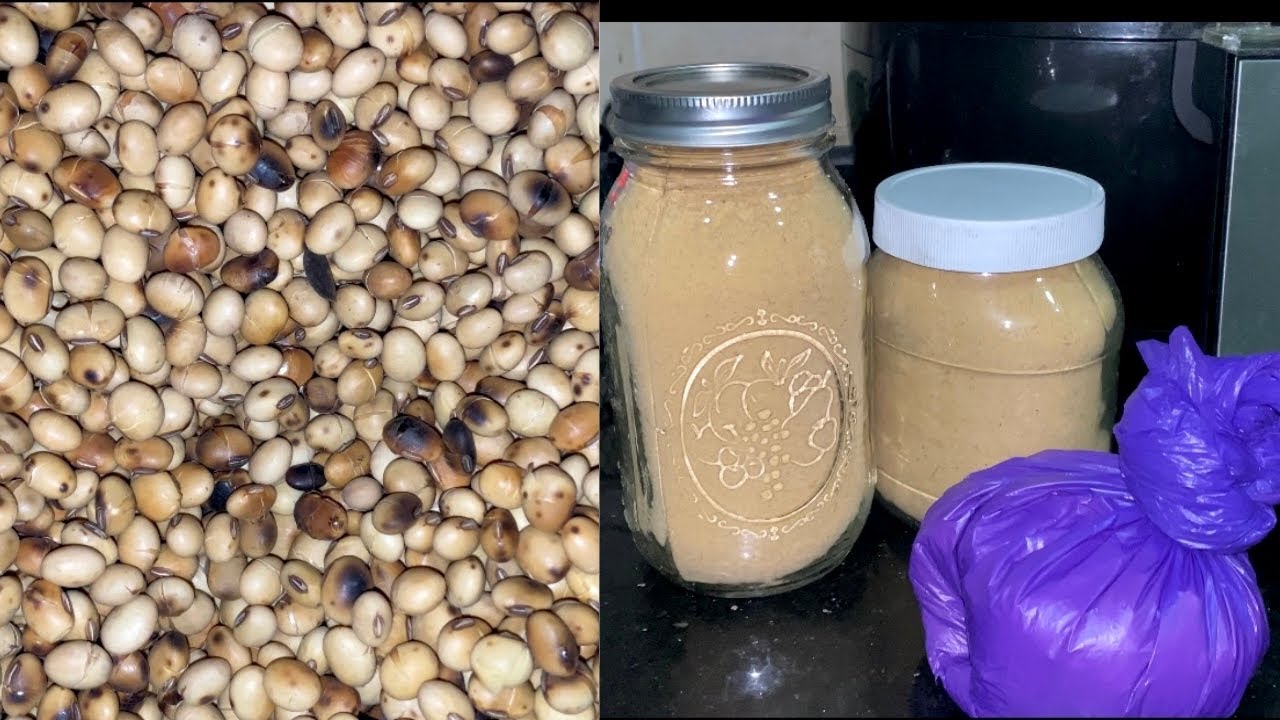 HOW TO MAKE SOYBEANS POWDER WITH DATES// HOMEMADE SOYBEANS POWDER
