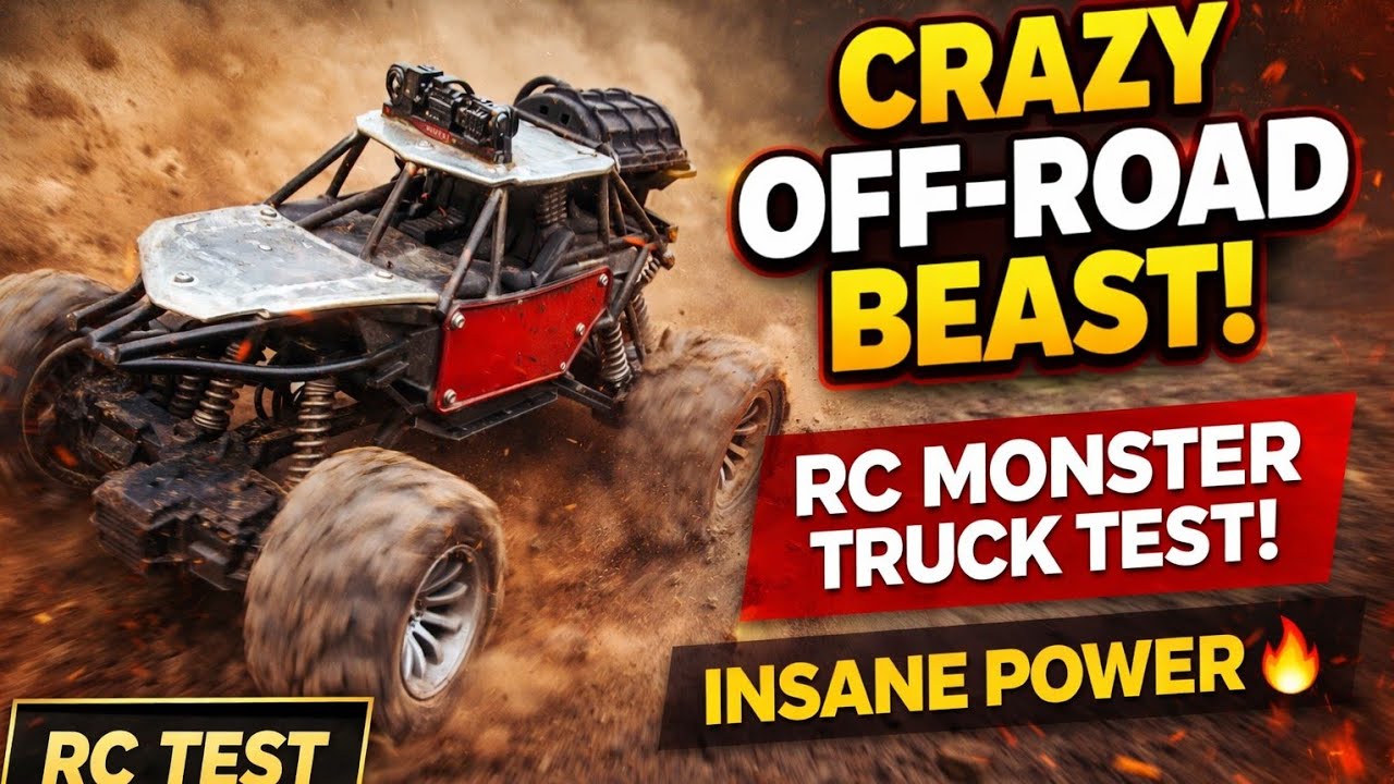 Remote Control Monster Truck 🔥💀. RC Rock Crawler #offroad #monstertruck #rockcrawler #car #funny #yt