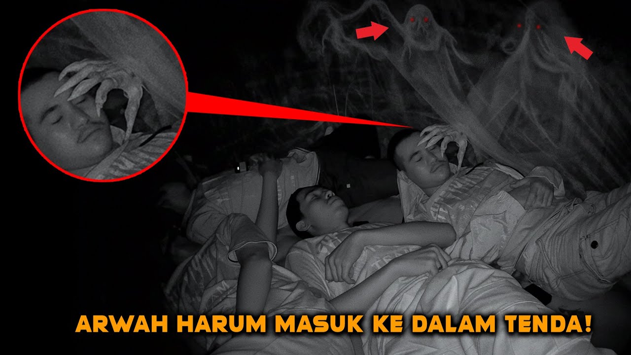 HORROR CAMPING! CCTV CAUGHT A GHOST SPIRIT ENTERING OUR TENT AT 1 AM! Part 1