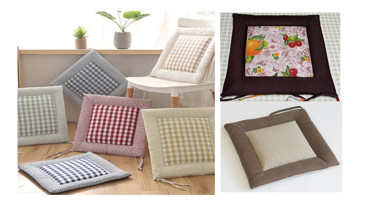 خياطة مخدة كرسي /how to sew a chair cushion