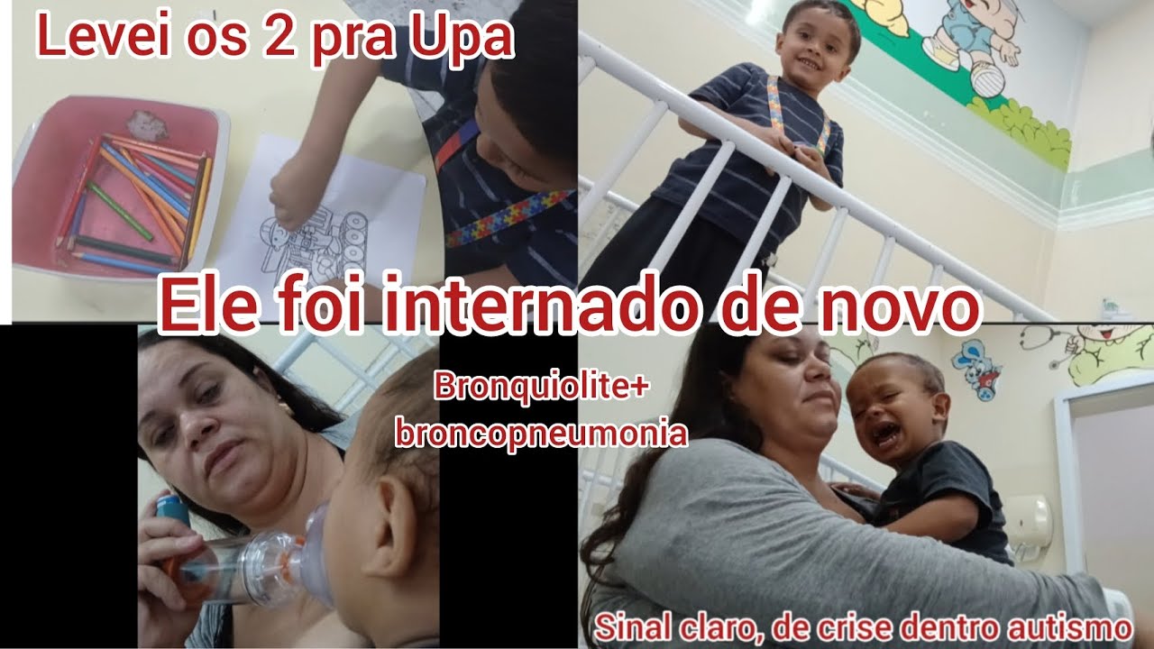 Ele foi internado de novo Bronquiolite + broncopneumonia 