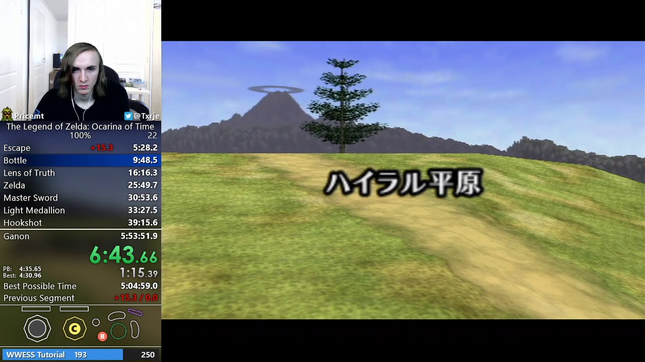 Ocarina of Time 100% speedrun in 5:43:12 by Torje