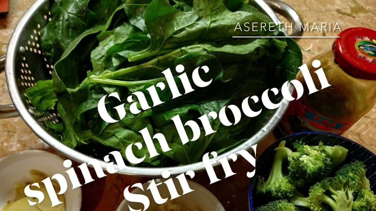 STIR-FRY BROCCOLI SPINACH with GARLIC & OYSTER SAUCE | How to Cook Green Leafy Vegetables