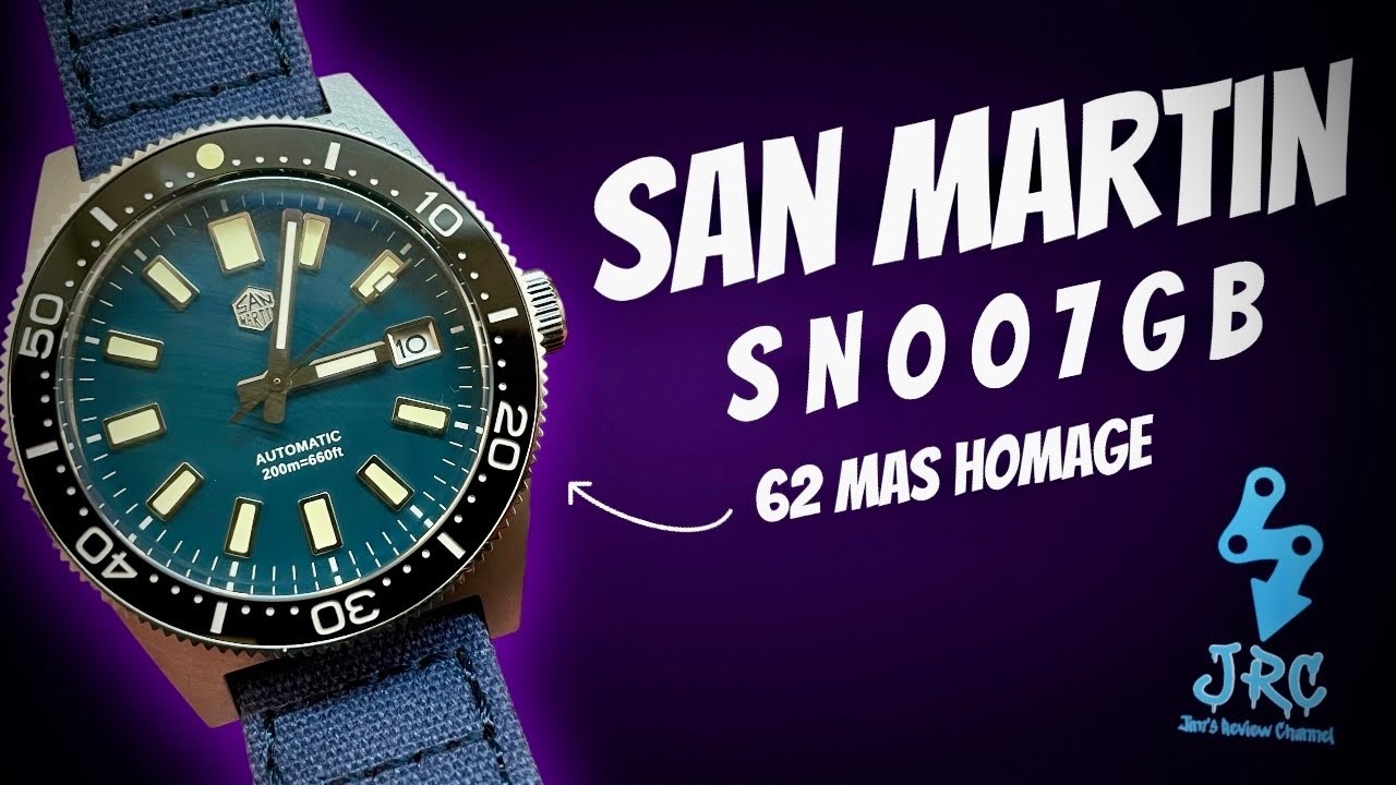 San Martin SN007GB 62mas homage from the Watchdives pre-owned webshop.