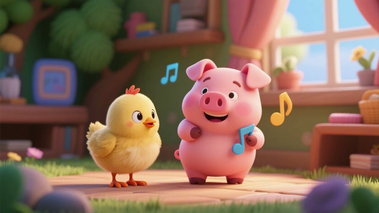 Baby Chick and Piglet Song 🐥🐷 Fun Kids Song for Toddlers & Preschoolers