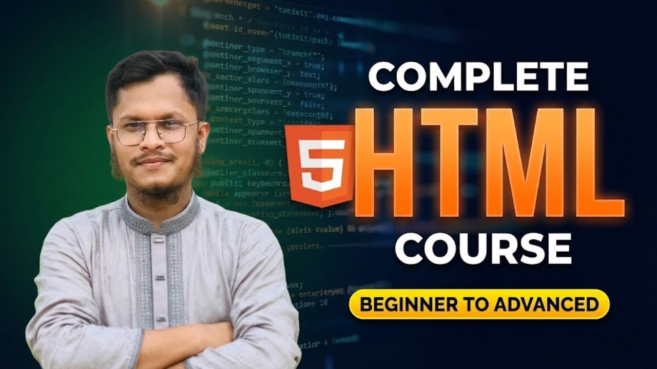 HTML Full Course Bangla 2026 🔥 এক ভিডিওতে সম্পূর্ণ HTML শিখুন | HTML Tutorial for Beginners | Parvez