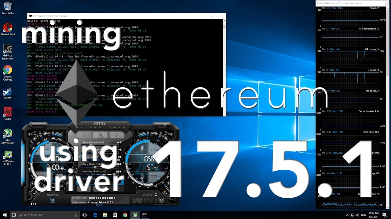 BtR - Mining Ethereum on RX 580 using AMD driver 17.5.1