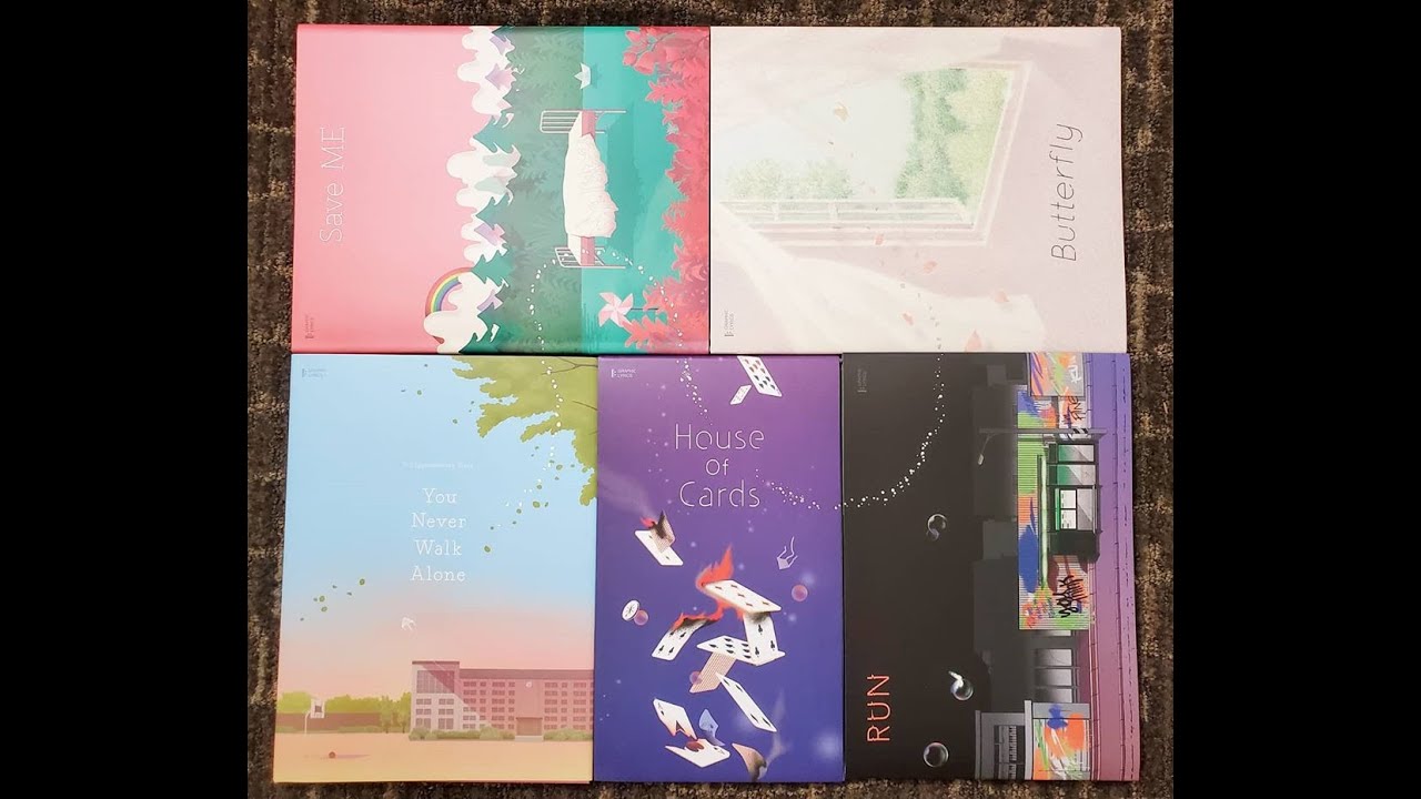 BTS Graphic Lyrics Special Package Set (YNWA, Save Me, House of Cards, RUN, Butterfly)