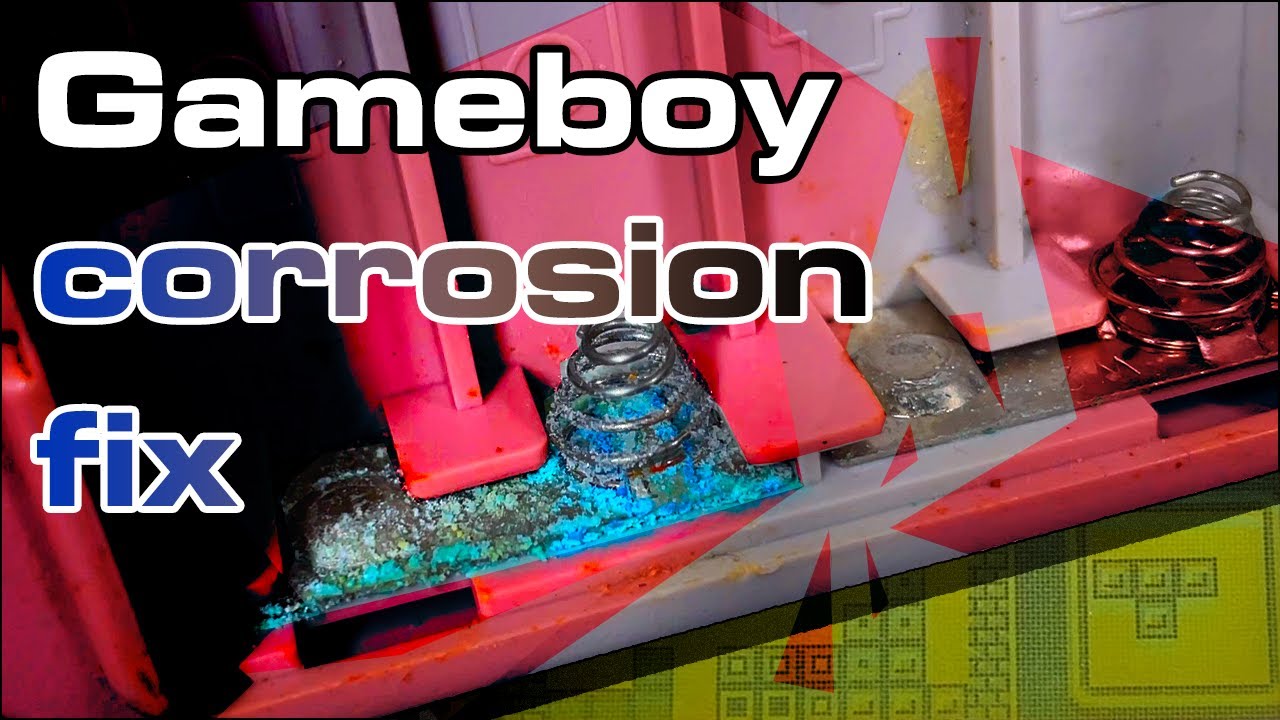 Gameboy with leaked batteries - repair & cleaning
