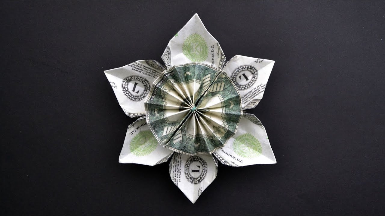 Beautiful Money FLOWER Lei | Modular Origami for Graduation Dollar Tutorial DIY by NProkuda