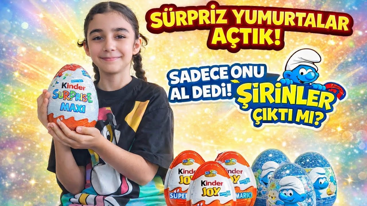 Dev Sürpriz! Kinder Joy & Maxi Yumurta Açılımı | Şirinler Çıktı mı? 🥚🎉💙