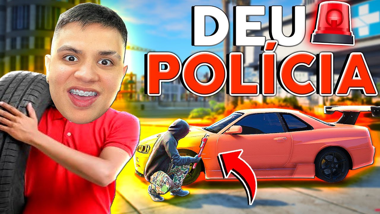 ROUB@ND0 PNEUS dos CARROS no GTA RP 😂 (Paulinho o LOKO)