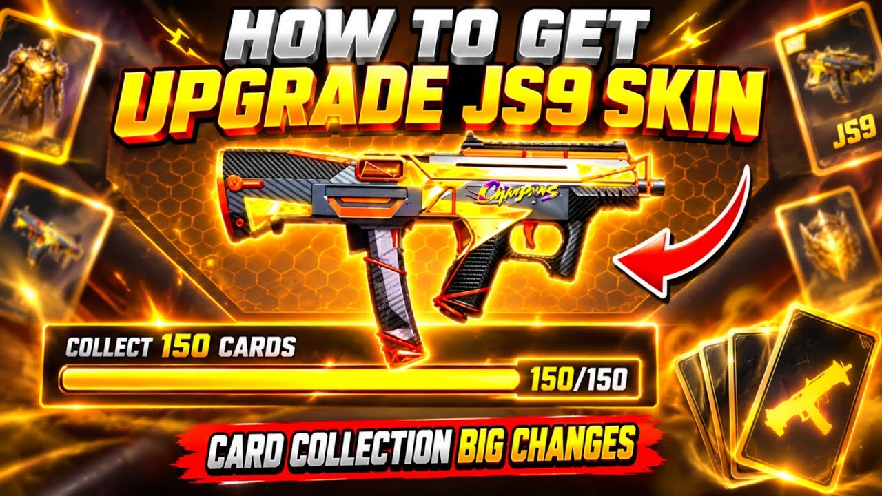 😍HOW TO GET FREE UPGRADABLE JS9 SKIN IN BGMI | 4.6 CARD COLLECTION EVENT | HOW TO GET CARD TOKEN ...
