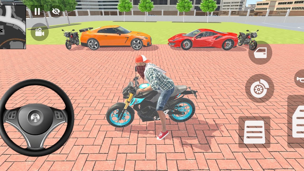 🎮Franklin order by 2️⃣ super car yellow and orange and 2️⃣pulsar bike 👑Indian🇮🇳Theft Auto simulator🎮