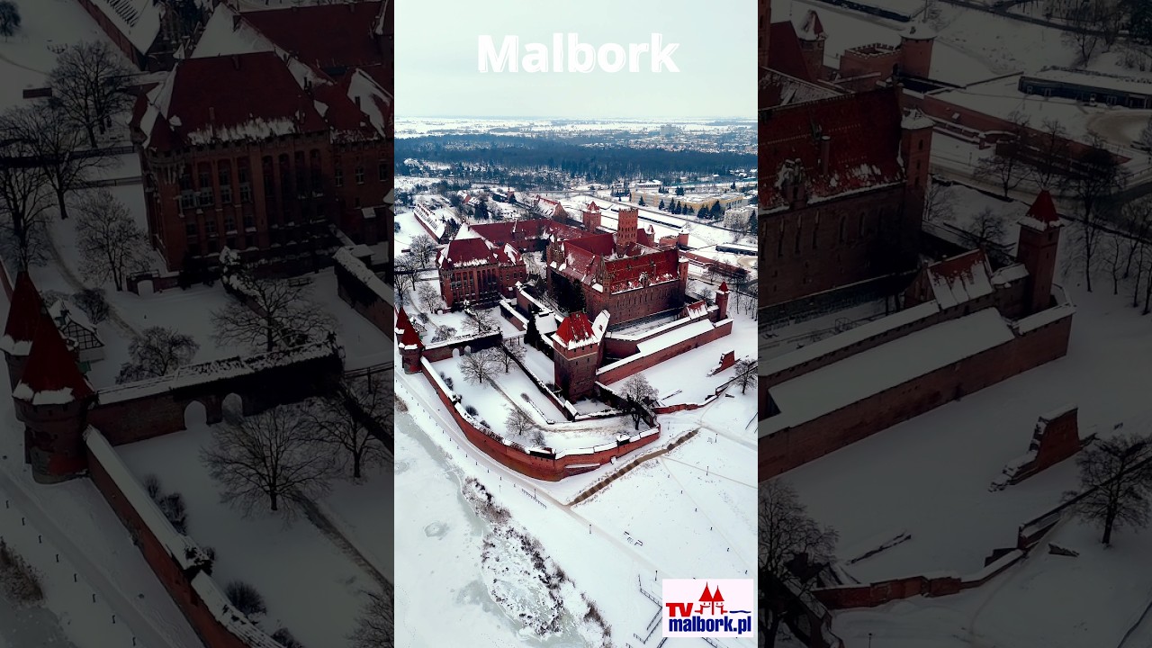 ❄️🚁 Zimowy lot dronem nad Malborkiem i 🏰👀 Zobacz pełną wersję rolki! Pozdrawiamy serdecznie!