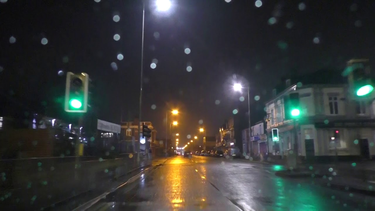 Night Drive On Valley Road, Longmoor Lane, Walton Vale, Orrell Lane & Bull Lane, Liverpool, England