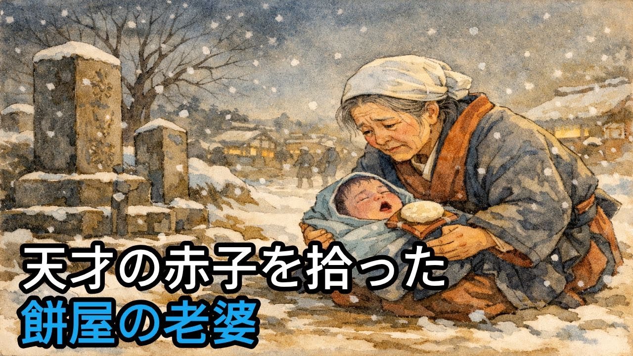 【感動】餅屋のおばあさんが拾った赤ん坊〜山に捨てられた子の正体とは〜 | 睡眠用 昔話オーディオブック