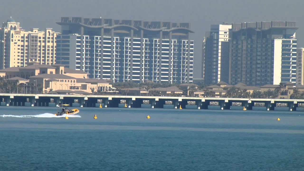 Sheikh Mansours mega yacht at Palm Jumeirah