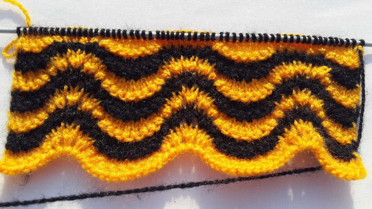 14- Double colour design for sweater / cardigan | HINDI | EASY KNITTING @KnittingTutor