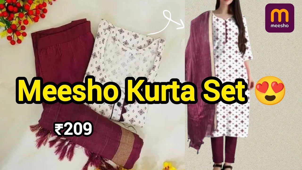 * Meesho * Kurta Set Unboxing & Honest Review ₹221 