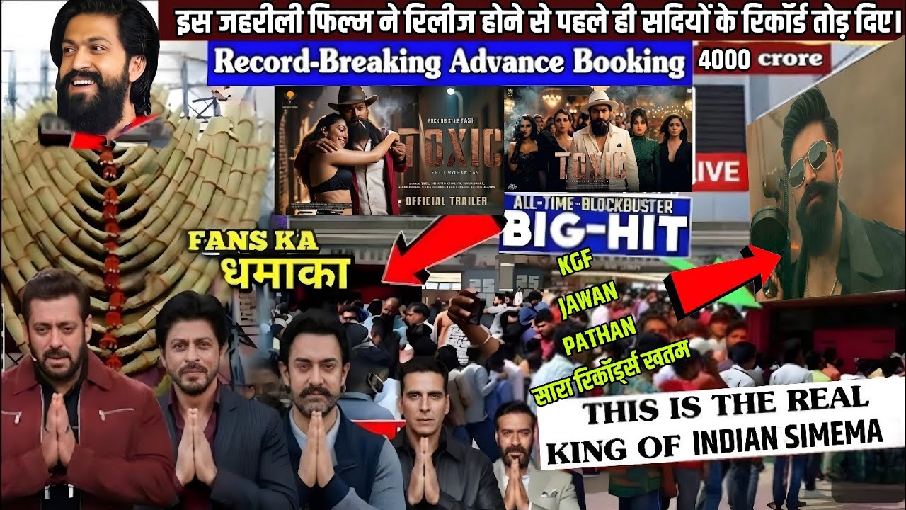 Yash’s TOXIC Breaks All Records Before Release | ₹4000 Cr Advance Booking Shocks Bollywood