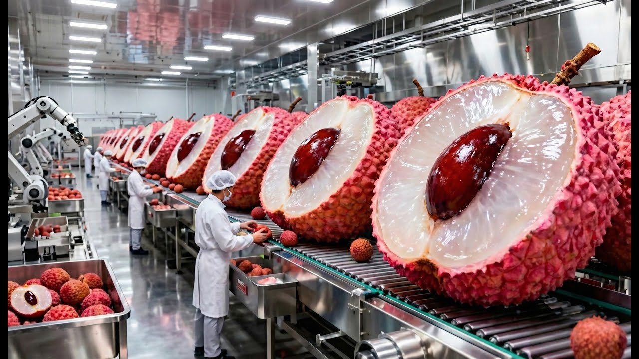 How Canned Lychees Are Made | Inside a Modern Lychee Canning Factory