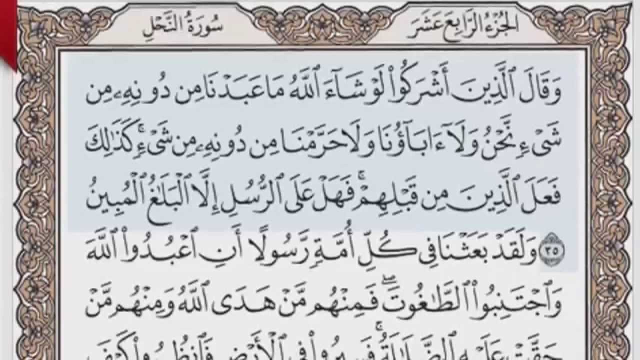 القرآن الكريم بالصفحات صوت وصورة ص/ 271 الشيخ محمود خليل الحصري بمد المنفصل