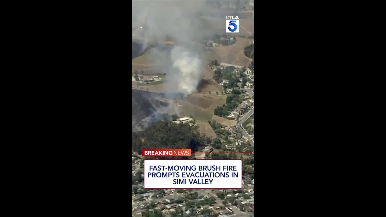 Fast‑moving brush fire prompts evacuations in Simi Valley #breakingnews #simivalley #fire