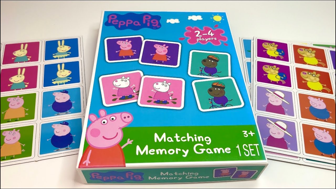 8 Minutes Unboxing and Review Peppa Pig&rsquo;s Matching Memory Game| ASMR VIDEO💥