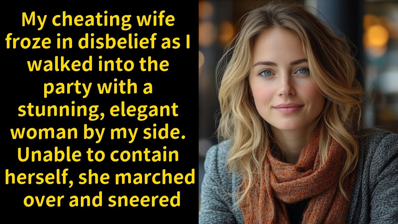 My cheating wife froze in disbelief as I walked into the party with a stunning, elegant woman by my