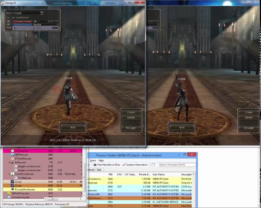 Dual Session in Lineage 2 High Five (hack)