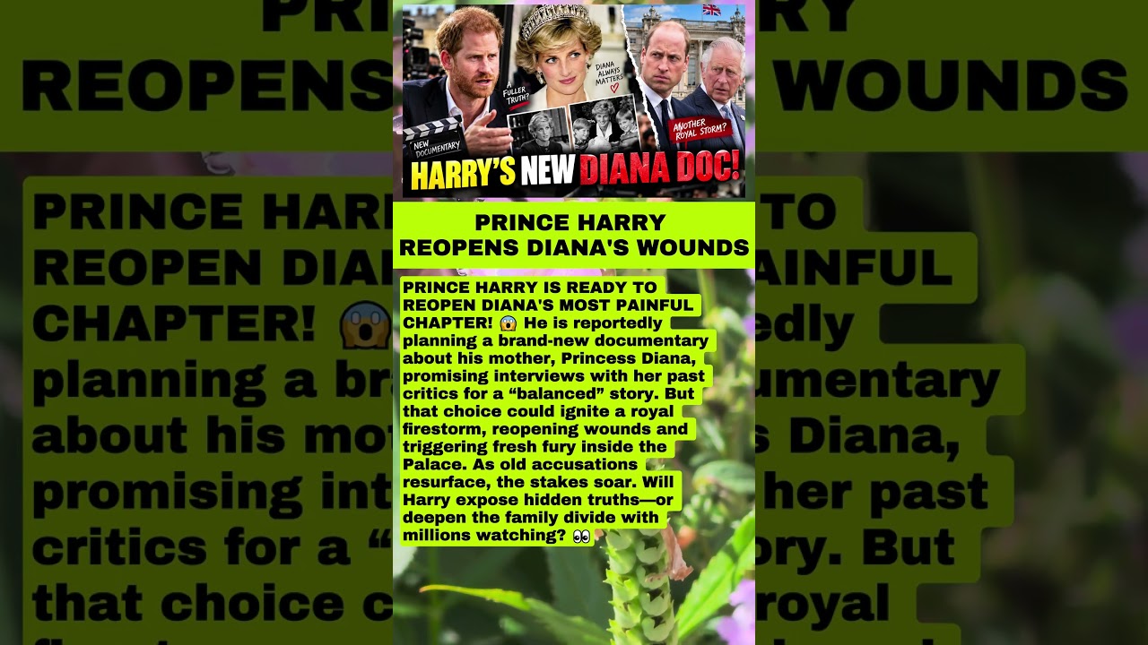 PRINCE HARRY REOPENS DIANA'S WOUNDS WITH A SHOCKING NEW DOCUMENTARY 😱 #ROYALFAMILY #PRINCEHARRY