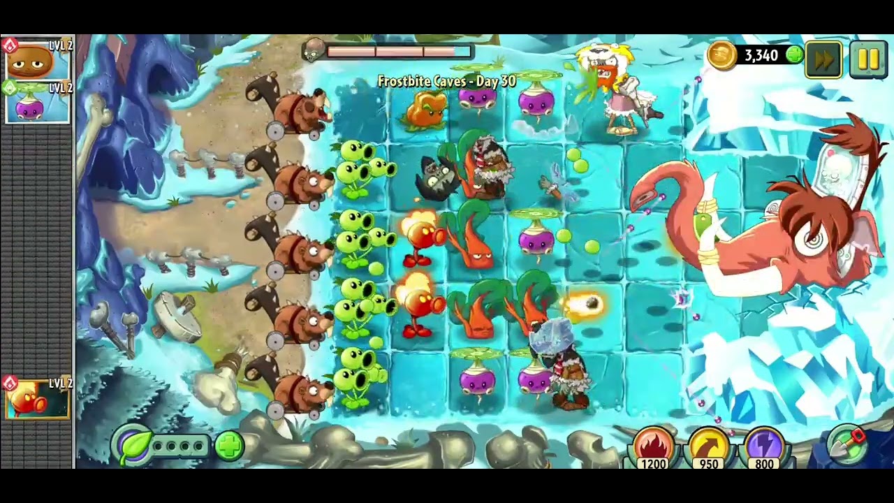 Pvz2 zomboss battle Frostibite caves