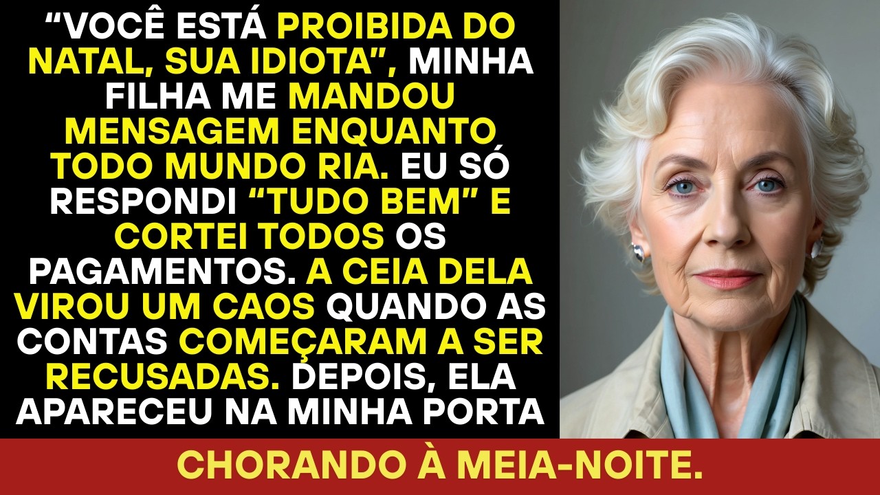 Minha filha mandou “Você está vetada do Natal”. Cortei todos os pagamentos e ela chegou à meia-noite