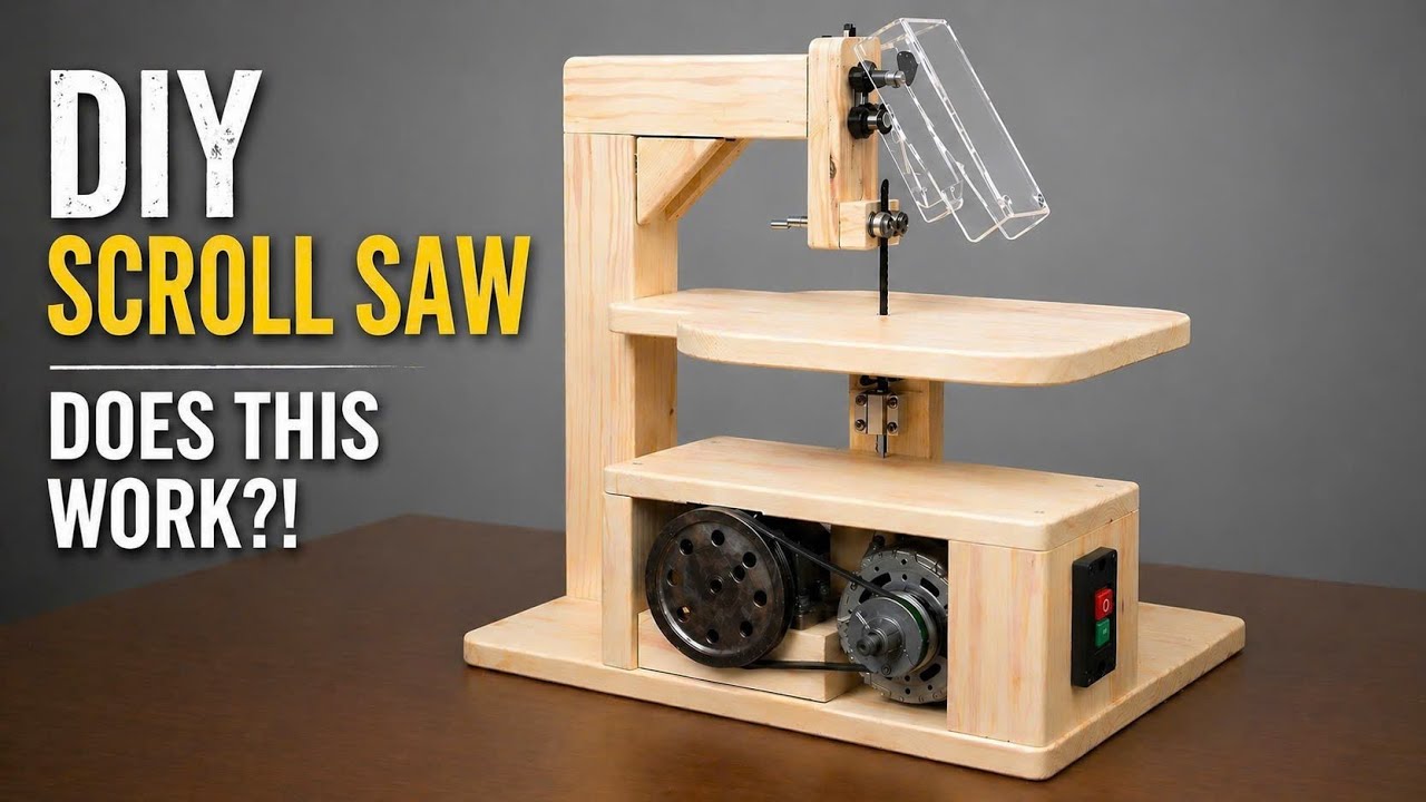 I Built a SCROLL SAW From a Washing Machine Motor &ndash; DOES IT ACTUALLY WORK?!