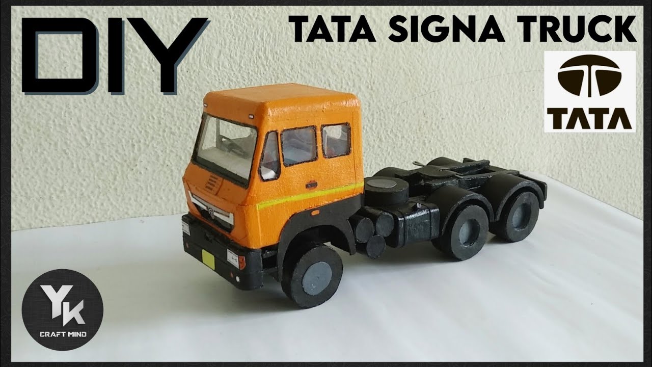 How To Make 10 Wheel Tata Signa Truck From Cardboard And Homemade || DIY || #Diy