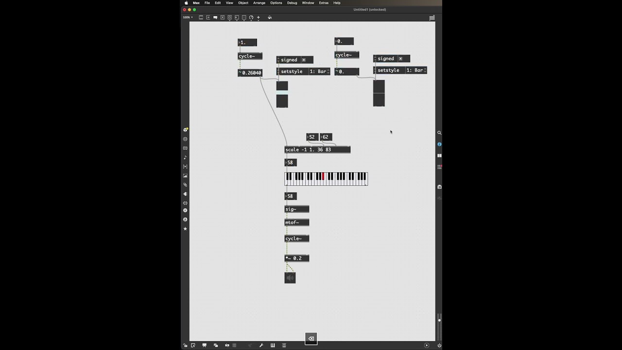 Max/MSP: review - part 1 - cycle~ patcher preset line~ clip~ & more...