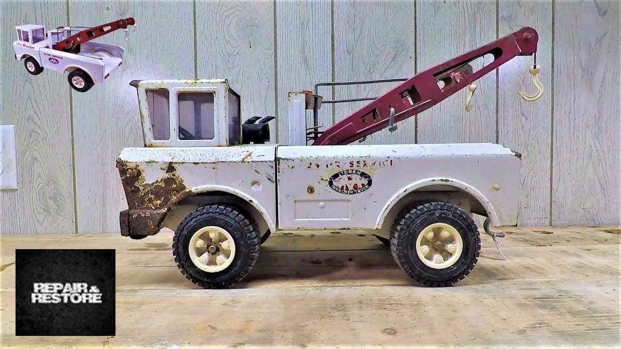 This 1969 AA MIGHTY TONKA WRECKER needs a little 