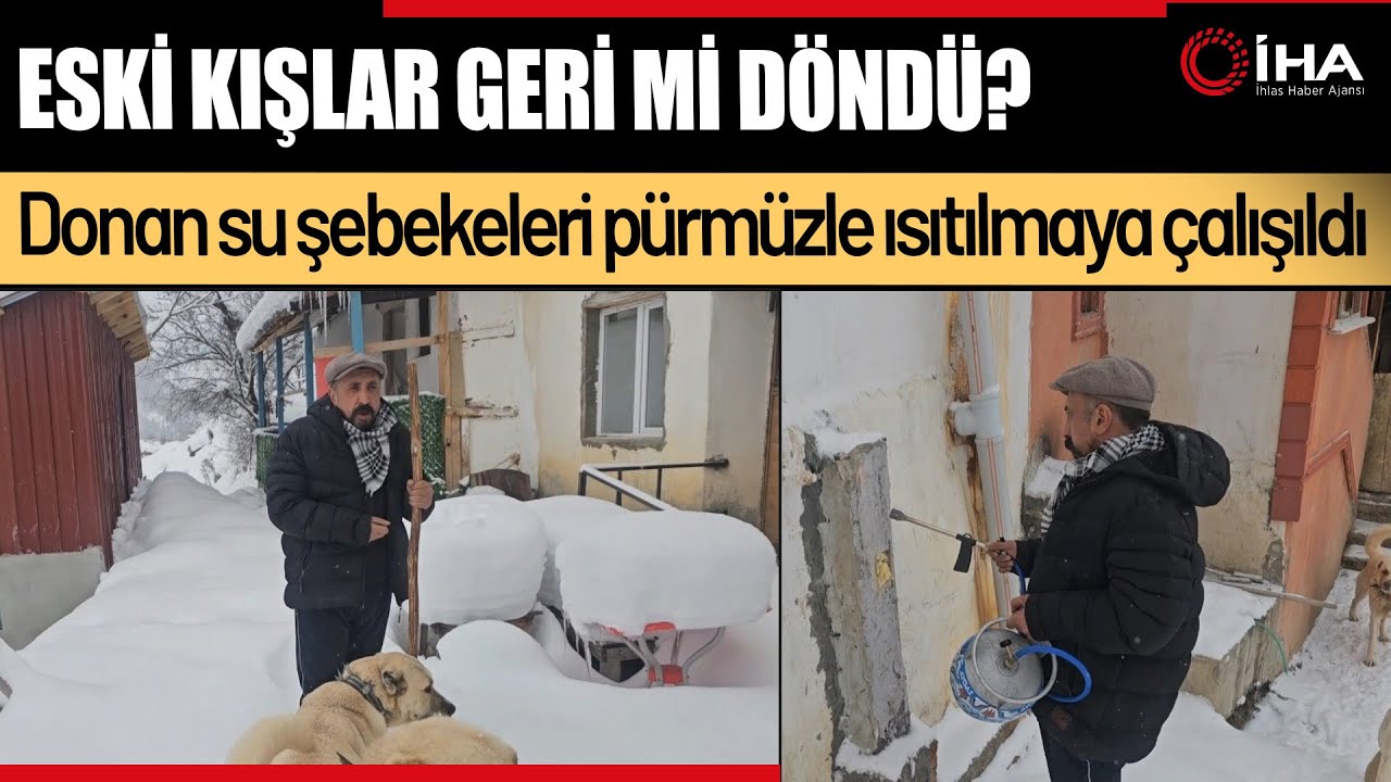 Doğu Buz Kesiyor: Donan Su Şebekeleri Pürmüzle Isıtılmaya Çalışıldı!