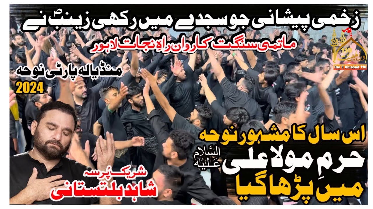 Mandiyala Party Noha 2024 | Zakhmi Peshani Jo Sajjday Mein Rakhi Zainab Ne | 4 Muharram 2024 Najaf
