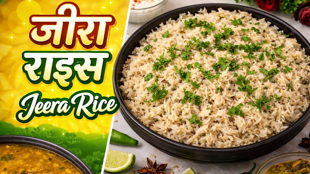 झटपट जीरा राइस रेसिपी | 10 mints में घर पर बनाए परफ़ेक्ट Jeera Rice Recipe | Jeera Rice | Jeera Rice