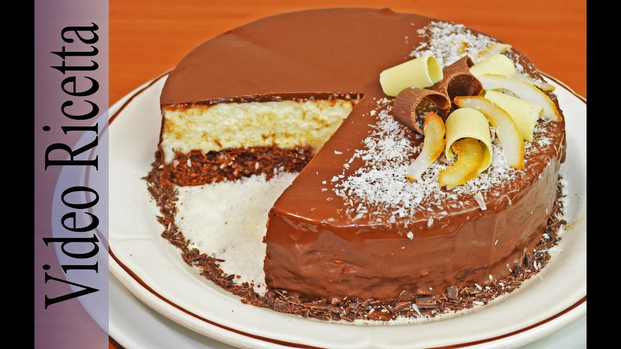 Torta al MOUSSE DI COCCO - Bounty (delizioso dolce senza forno)