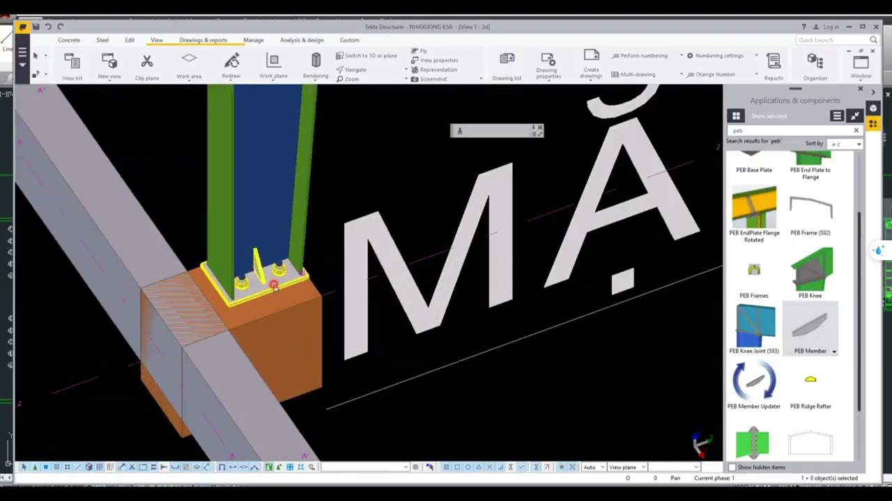 TEKLA CB BUỔI 7 : MÔ HÌNH KHUNG HỒI