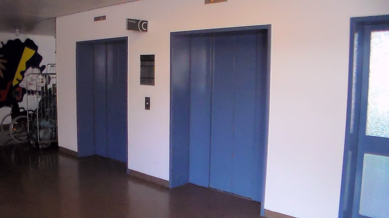 1976 original Haushahn elevators at Emden hospital, Germany