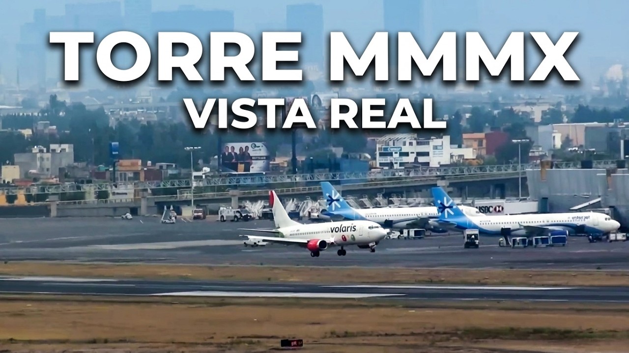 Aeropuerto de la Ciudad de México vista desde Torre de Control 1/4 MMMX