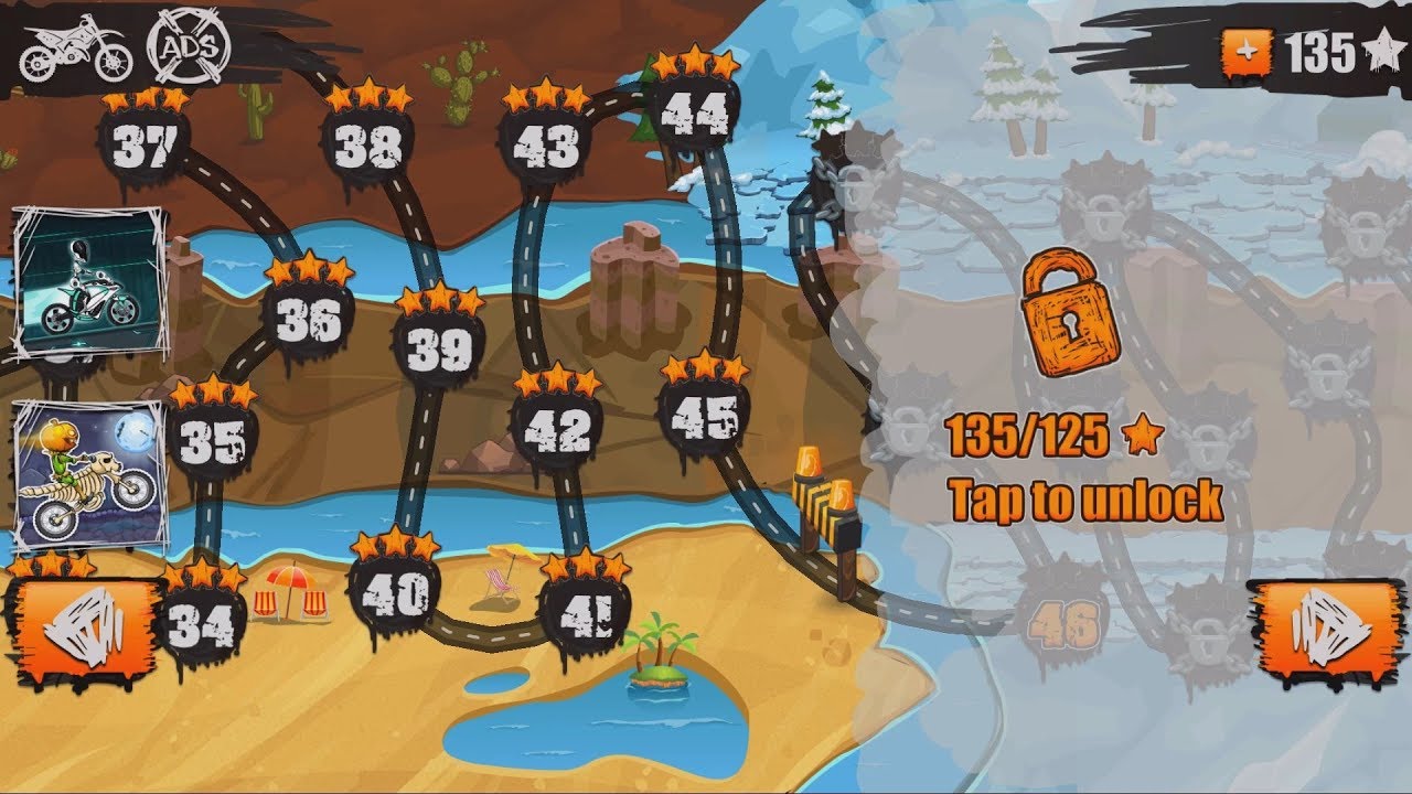Moto X3M levels 31-45. All Stars.