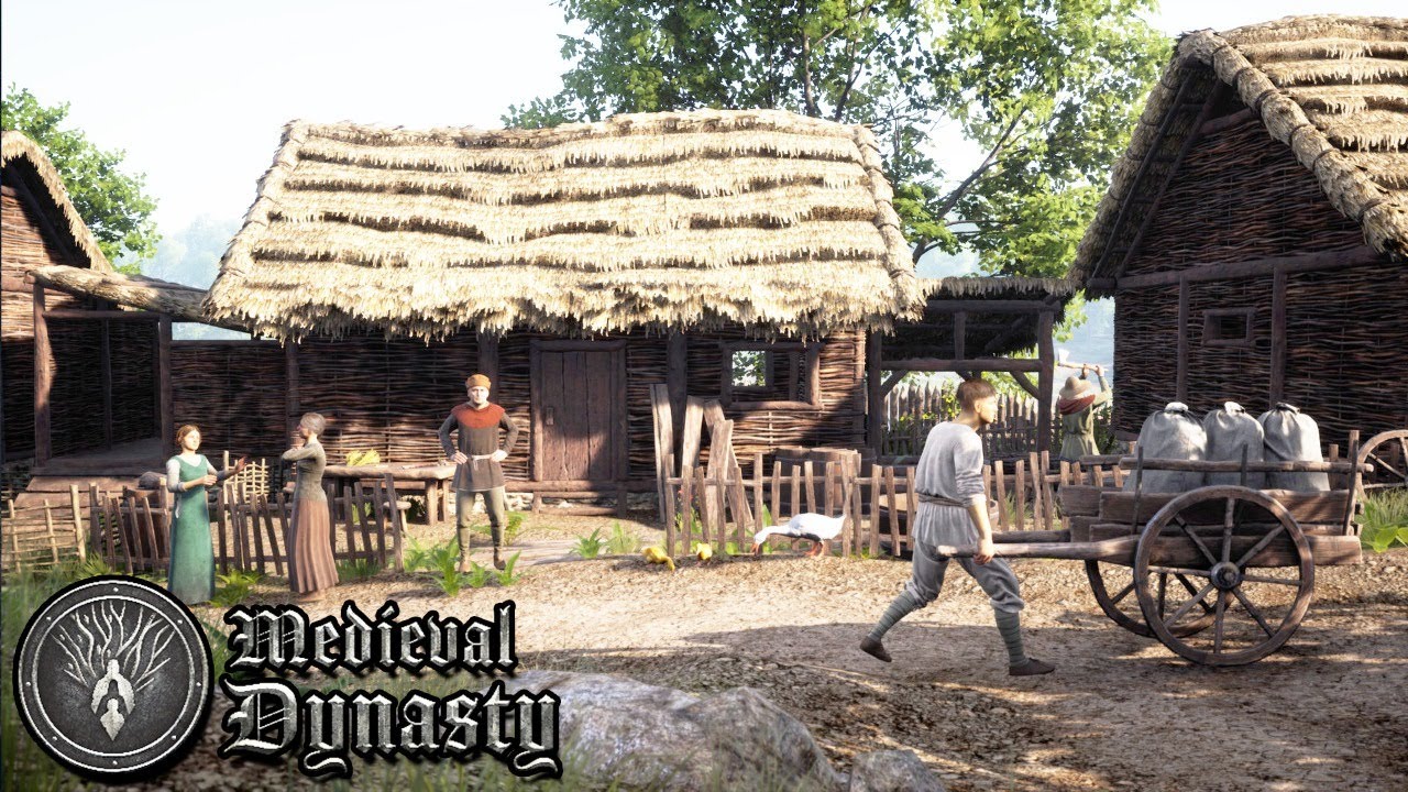 MEDIEVAL LIFE SIMULATOR Building A House Crafting Tools Hunting Animals | Medieval Dynasty Gameplay