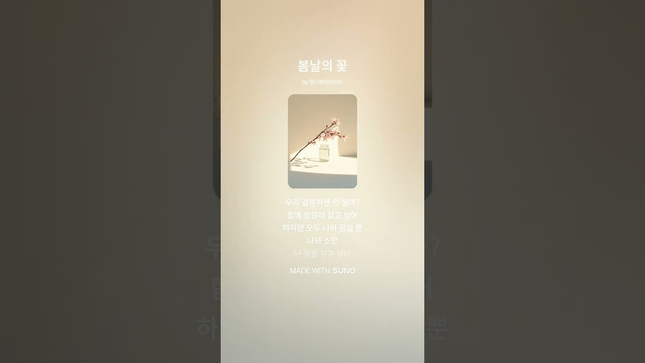 봄날의 꽃 푸른설탕 music AI